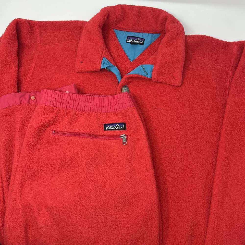 Vintage Patagonia Henley Better Sweater‎ Medium/Fleece Pants Large Women Set